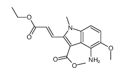 methyl 4-amino-2-[(E)-3-ethoxy-3-oxoprop-1-enyl]-5-methoxy-1-methylindole-3-carboxylate Structure