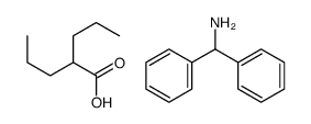 diphenylmethanamine, 2-propylpentanoic acid Structure