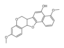 6H-Naphtho(2',1':4,5)furo(3,2-c)(1)benzopyran-8-ol, 6a,13a-dihydro-3,9-dimethoxy-, cis Structure