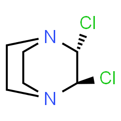 1,4-Diazabicyclo[2.2.2]octane,2,3-dichloro-,trans-(9CI) Structure