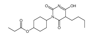 5-Butyl-1-(4-hydroxycyclohexyl)barbituric acid propionate结构式