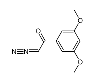 ω-Diazo-3,5-dimethoxy-4-methyl-acetophenon结构式