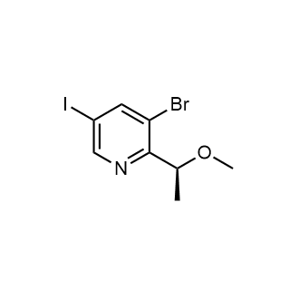 (S)-3-Bromo-5-iodo-2-(1-methoxyethyl)pyridine structure