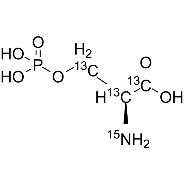 O-Phospho-L-serine-13C3,15N结构式