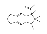 1-(1,2,3,5,6,7-hexahydrotetramethyl-s-indacenyl)ethanone structure