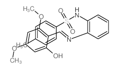 Benzenesulfonamide,N-[2-[[(2-hydroxy-4,6-dimethoxyphenyl)methylene]amino]phenyl]-4-methyl- Structure