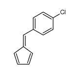 1-chloro-4-(cyclopenta-2,4-dien-1-ylidenemethyl)benzene结构式