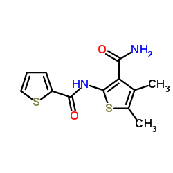 N-(3-Carbamoyl-4,5-dimethyl-2-thienyl)-2-thiophenecarboxamide结构式