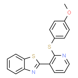 2-(2-[(4-METHOXYPHENYL)SULFANYL]-3-PYRIDINYL)-1,3-BENZOTHIAZOLE结构式