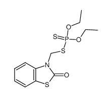 dithiophosphoric acid O,O'-diethyl ester S-(2-oxo-benzothiazol-3-ylmethyl) ester Structure