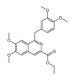 1-(3,4-dimethoxybenzyl)-3-ethoxycarbonyl-6,7-dimethoxyisoquinoline Structure