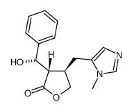 [3S-[3alpha(S*),4beta]-dihydro-3-(alpha-hydroxybenzyl)-4-[(1-methyl-1H-imidazol-5-yl)methyl]furan-2(3H)-one结构式