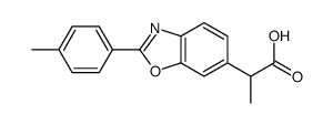 α-Methyl-2-(4-methylphenyl)-6-benzoxazoleacetic acid结构式