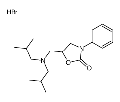 5-[[bis(2-methylpropyl)amino]methyl]-3-phenyl-1,3-oxazolidin-2-one,hydrobromide结构式