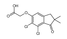 (6,7-Dichloro-2,2-dimethyl-1-oxoindan-5-yl)oxyacetic acid Structure