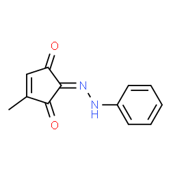 4-Cyclopentene-1,2,3-trione, 4-methyl-, 2-(phenylhydrazone) (9CI) Structure