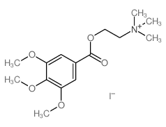 trimethyl-[2-(3,4,5-trimethoxybenzoyl)oxyethyl]azanium结构式