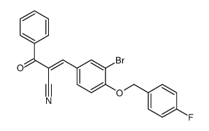 2-benzoyl-3-[3-bromo-4-[(4-fluorophenyl)methoxy]phenyl]prop-2-enenitrile结构式