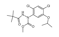 1-(2,4-dichloro-5-isopropoxyphenyl)-1-(methoxycarbonyl)-1,2-trimethylacetyl hydrazine结构式