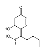 3-hydroxy-4-[1-(hydroxyamino)pentylidene]cyclohexa-2,5-dien-1-one结构式