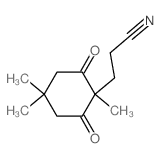 Cyclohexanepropanenitrile, 1,4,4-trimethyl-2,6-dioxo-结构式