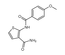 2-(4-methoxy-benzoylamino)-thiophene-3-carboxylic acid amide结构式