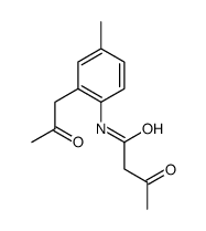 N-[4-methyl-2-(2-oxopropyl)phenyl]-3-oxobutanamide Structure