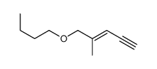 5-butoxy-4-methylpent-3-en-1-yne Structure