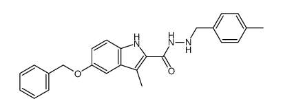 N2-p-Methylbenzyl-2-(3-methyl-5-benzyloxyindolyl)-carbohydrazid结构式