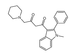 1-(1-methyl-2-phenylindol-3-yl)-4-piperidin-1-ylbutane-1,3-dione Structure