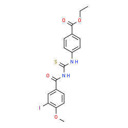 ethyl 4-({[(3-iodo-4-methoxybenzoyl)amino]carbonothioyl}amino)benzoate Structure