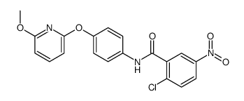 2-chloro-N-[4-(6-methoxypyridin-2-yl)oxyphenyl]-5-nitrobenzamide结构式