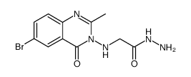 (6-Bromo-2-methyl-4-oxo-4H-quinazolin-3-ylamino)-acetic acid hydrazide Structure