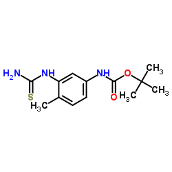 2-Methyl-2-propanyl [3-(carbamothioylamino)-4-methylphenyl]carbamate Structure