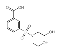 Benzoic acid,3-[[bis(2-hydroxyethyl)amino]sulfonyl]-结构式