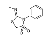 (1,1-dioxo-2-phenyl-1λ6-[1,4,2]dithiazolidin-3-ylidene)-methyl-amine Structure