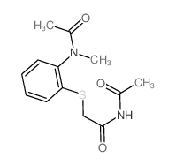 N-acetyl-2-[2-(acetyl-methyl-amino)phenyl]sulfanyl-acetamide Structure