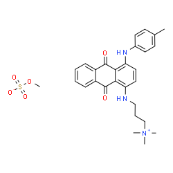 3-[[9,10-dihydro-9,10-dioxo-4-[(p-tolyl)amino]-1-anthryl]aminopropyl]trimethylammonium methyl sulphate Structure