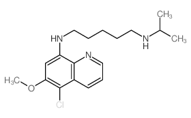 N-(5-chloro-6-methoxy-quinolin-8-yl)-N-propan-2-yl-pentane-1,5-diamine Structure