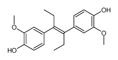 3,4-bis(3'-methoxy-4'-hydroxyphenyl)-3-hexene结构式