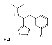 N-[2-(3-chlorophenyl)-1-thiophen-2-ylethyl]propan-2-amine,hydrochloride Structure