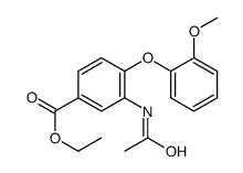 ethyl 3-acetamido-4-(2-methoxyphenoxy)benzoate结构式