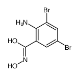 2-Amino-3,5-dibromo-N-hydroxybenzamide结构式