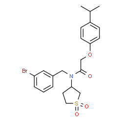 N-(3-bromobenzyl)-N-(1,1-dioxidotetrahydro-3-thienyl)-2-(4-isopropylphenoxy)acetamide structure