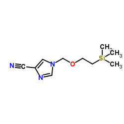 1-{[2-(Trimethylsilyl)ethoxy]methyl}-1H-imidazole-4-carbonitrile结构式