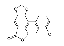 10-hydroxy-8-methoxy-3,4-(methylenedioxy)phenanthrene-1-carboxylic acid γ-lactone结构式