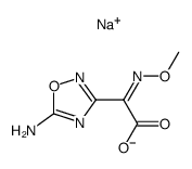 sodium 2-[(5-amino-1,2,4-oxadiazol)-3-yl]-2-Z-methoximinoacetate结构式