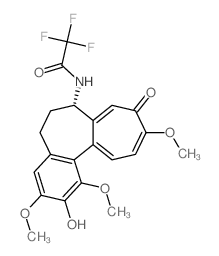 Acetamide, 2,2,2-trifluoro-N-(5,6,7,9-tetrahydro-2-hydroxy-1,3,10-trimethoxy-9-oxobenzo[a]heptalen-7-yl)-, (S)-结构式