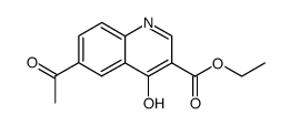 6-Acetyl-4-hydroxy-quinoline-3-carboxylic acid ethyl ester structure