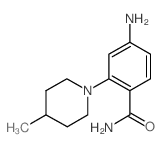 4-AMINO-2-(4-METHYL-PIPERIDIN-1-YL)-BENZAMIDE结构式